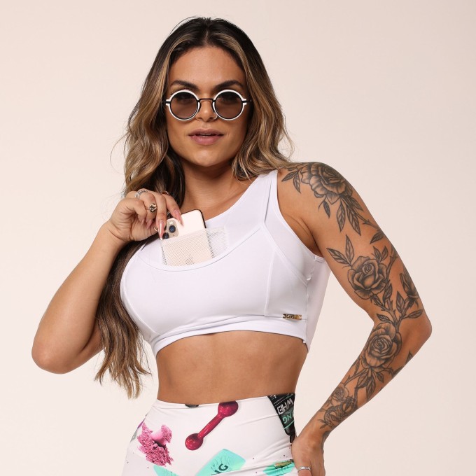 CROPPED CELULAR BRANCO