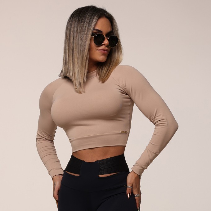 CROPPED CARMEL MANGA LONGA NUDE