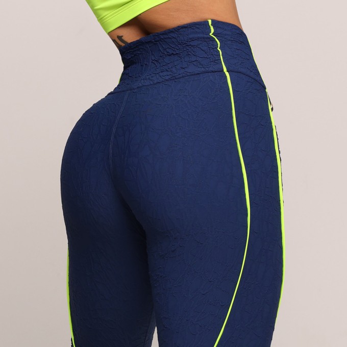 Legging Hope Comum Jacquard Perlê Azul Marinho