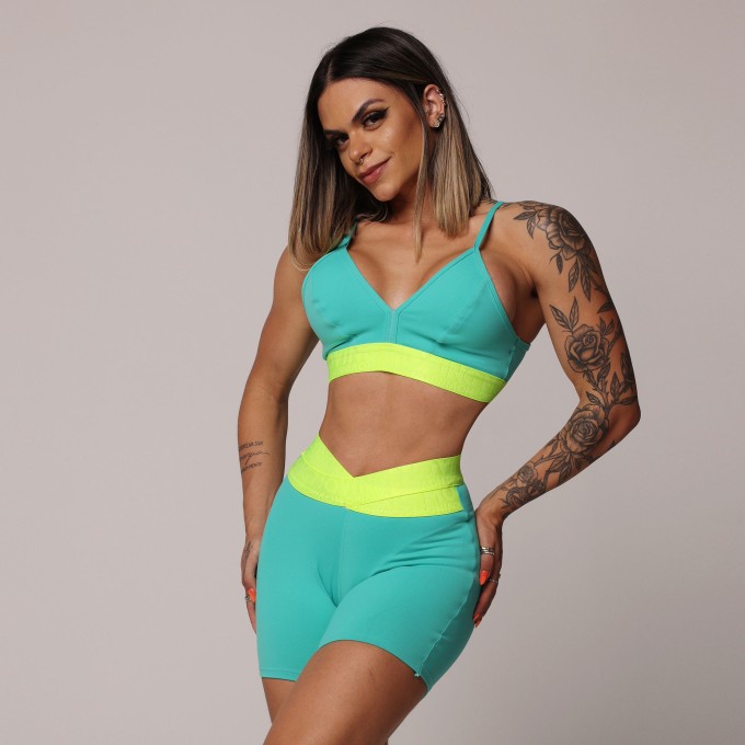 SHORT HIT COMUM TURQUESA