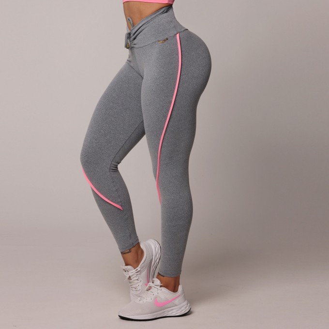 LEGGING RECORTE EMPINA BUMBUM MESCLA COM ROSA CHICLETE