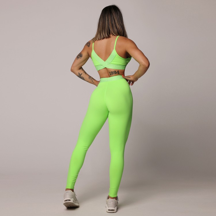 Legging Hit Comum Verde Neon - Moving Fitness Wear