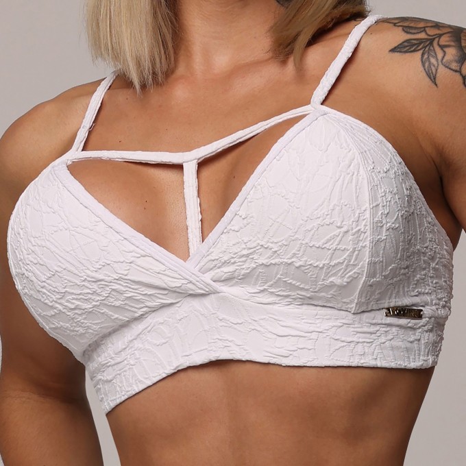 TOP MOVING JACQUARD PERLÊ BRANCO