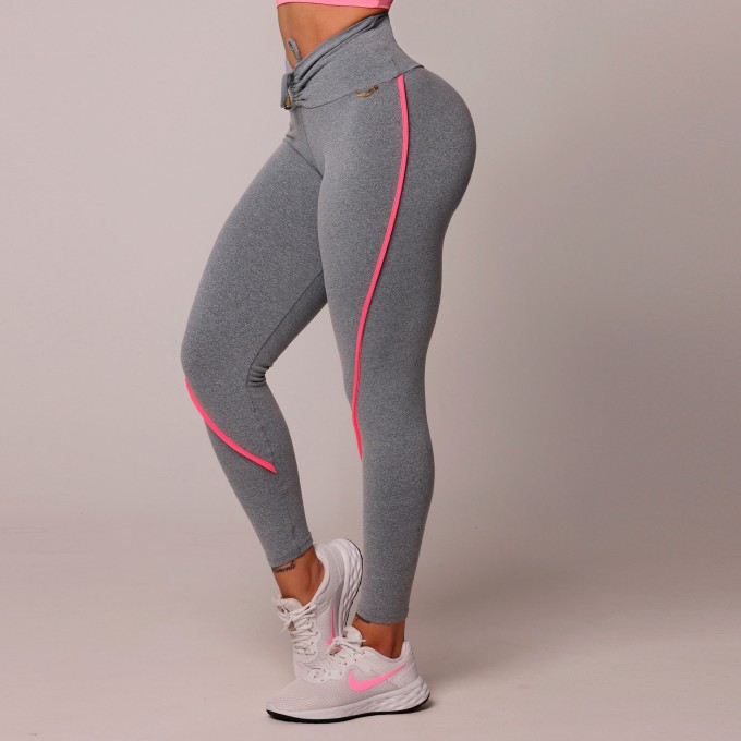 LEGGING RECORTE EMPINA BUMBUM MESCLA COM ROSA FLUOR