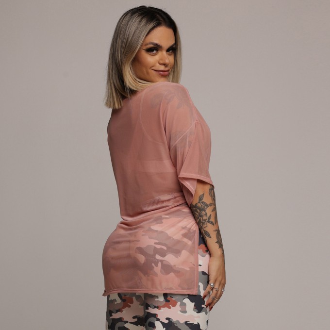 CHEMISE DE TULE ROSÊ