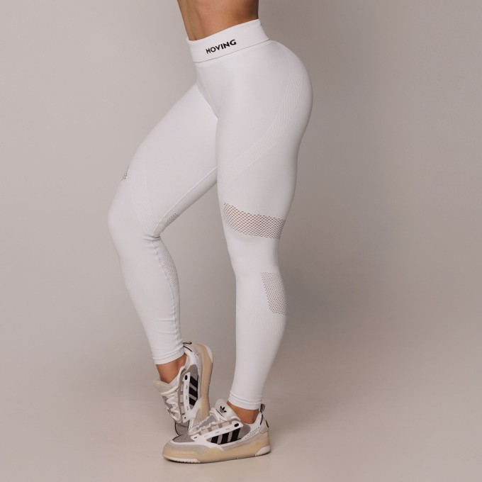 LEGGING SEAMLESS GRAVIDADE ZERO EMANA BRANCA