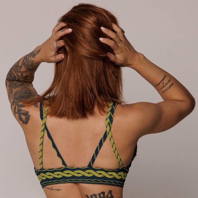 TOP TORONTO JACQUARD TRIBAL LIME