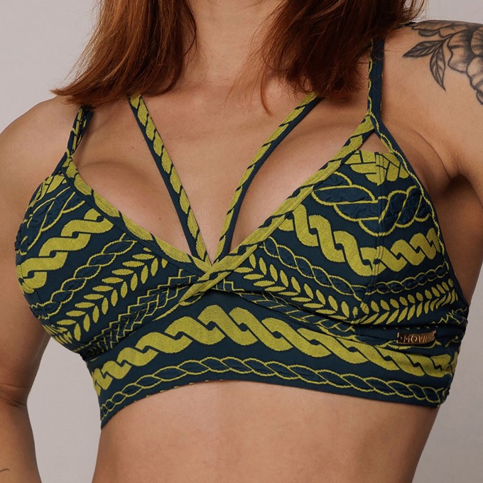 TOP TORONTO JACQUARD TRIBAL LIME