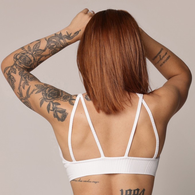 TOP TORONTO JACQUARD LUXOR LISTRAS BRANCO