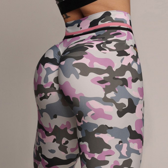 LEGGING EMPINA BUMBUM MILITAR ROSA