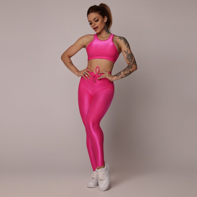 LEGGING CONFORT EMPINA BUMBUM GLOSSY PINK