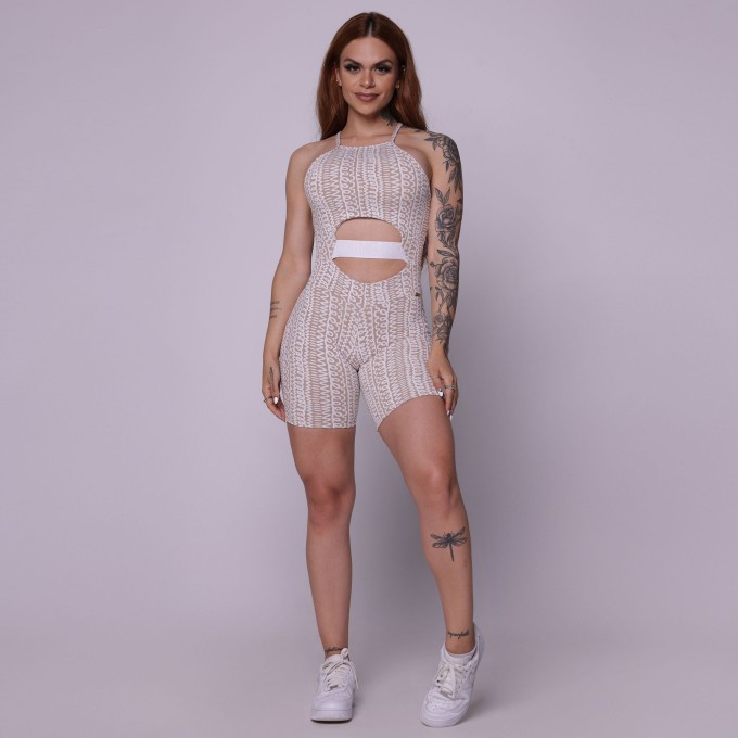MACAQUINHO PARTY EMPINA BUMBUM JACQUARD MILKSHAKE