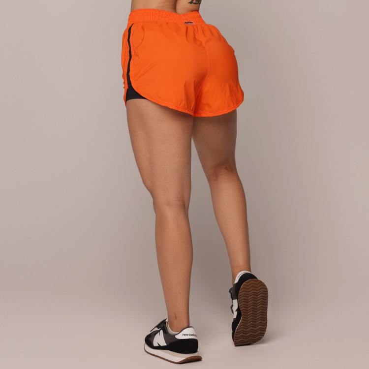 SHORT FLOW CORAL COM PRETO