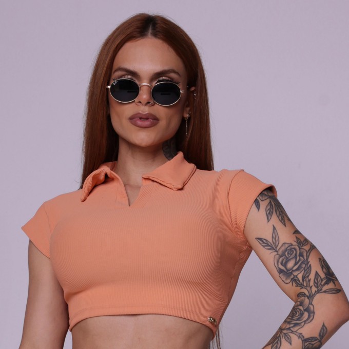 CROPPED IBIZA JACQUARD CANELADO PAPAIA