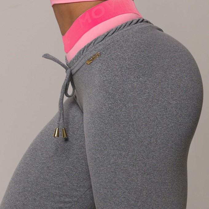 LEGING BOXER EMPINA BUMBUM MESCLA COM ELÁSTICO ROSA NEON