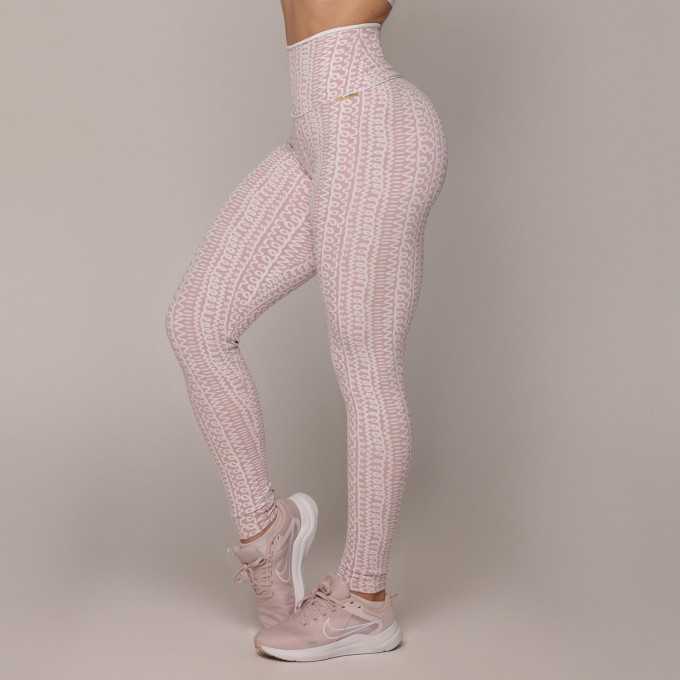 LEGGING WALK EMPINA BUMBUM JACQUARD PINK-SHAKE