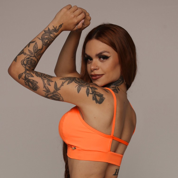 TOP SHAPE LARANJA NEON