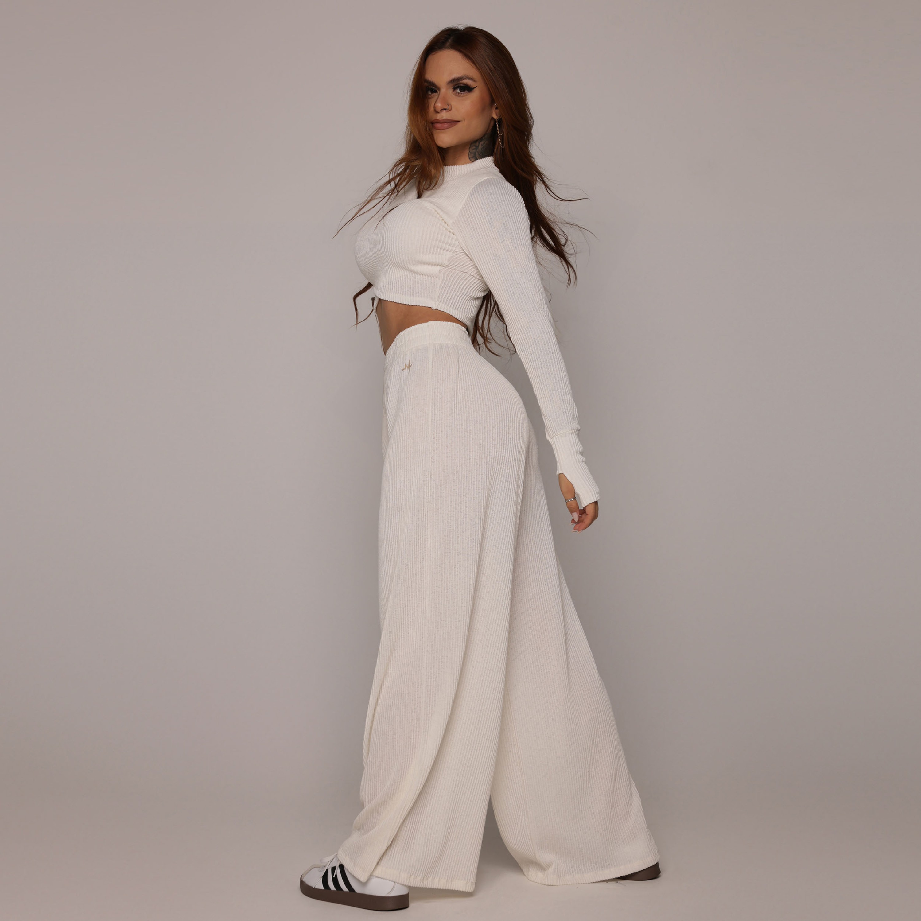 CALÇA PANTALONA CANELADO OFF-WHITE - Moving Fitness Wear