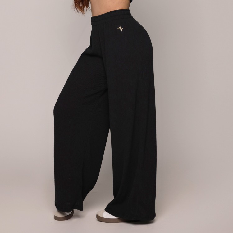 CALÇA PANTALONA CANELADO PRETO
