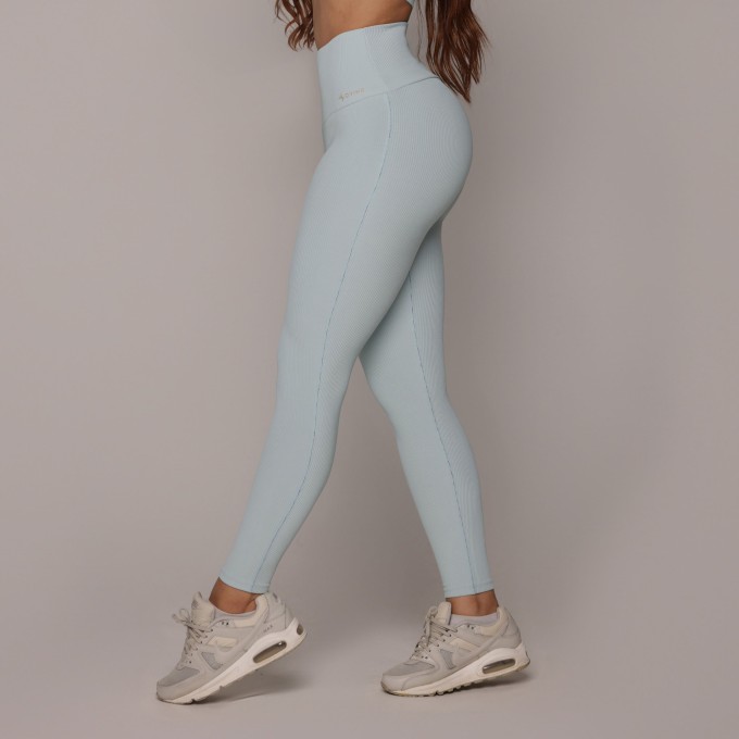 LEGGING HEART JACQUARD CANELADO AZUL SERENITY