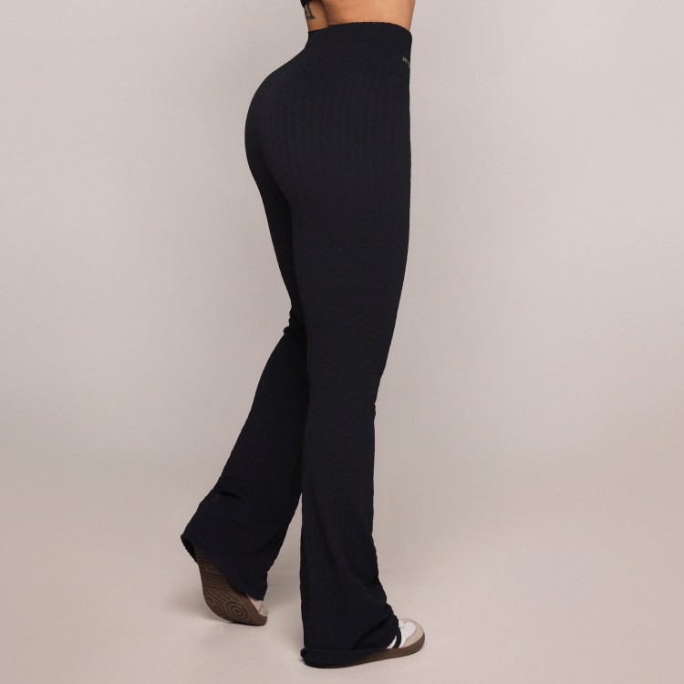 CALÇA FLARE JACQUARD SAVOIR PRETO