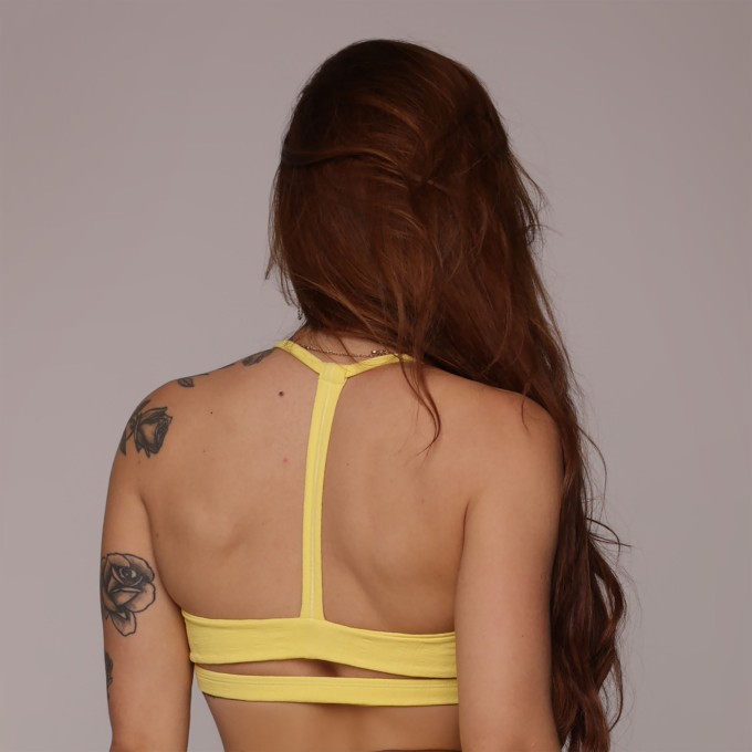 TOP LOS ANGELES JACQUARD FLOWERS HONEY