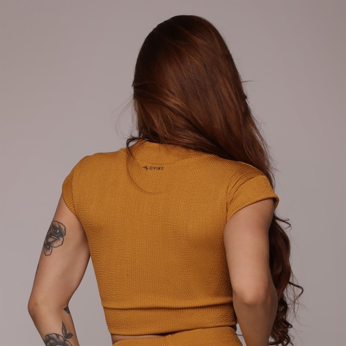 CROPPED CARMEL JACQUARD CONFORT CARAMELO