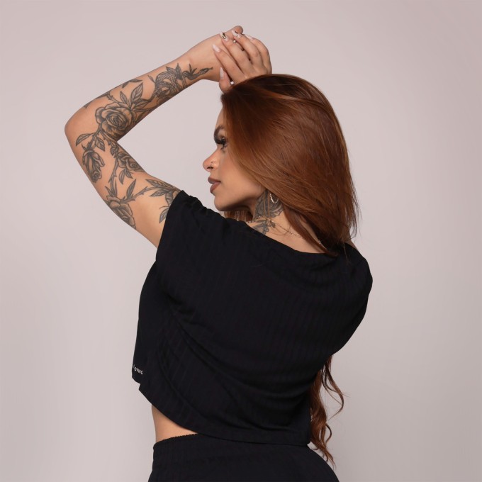 CROPPED HONDURAS RISQUÉ PRETO