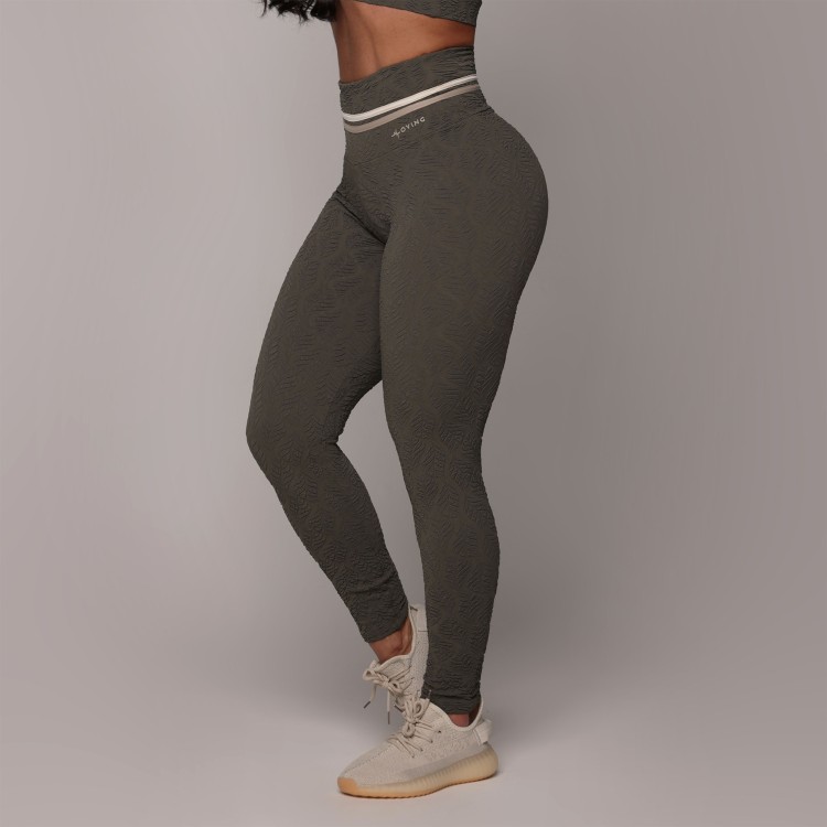 LEGGING EMPINA BUMBUM JACQUARD NATURE VERDE MILITAR