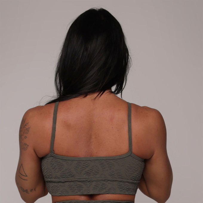 TOP HOPE JACQUARD NATURE VERDE MILITAR