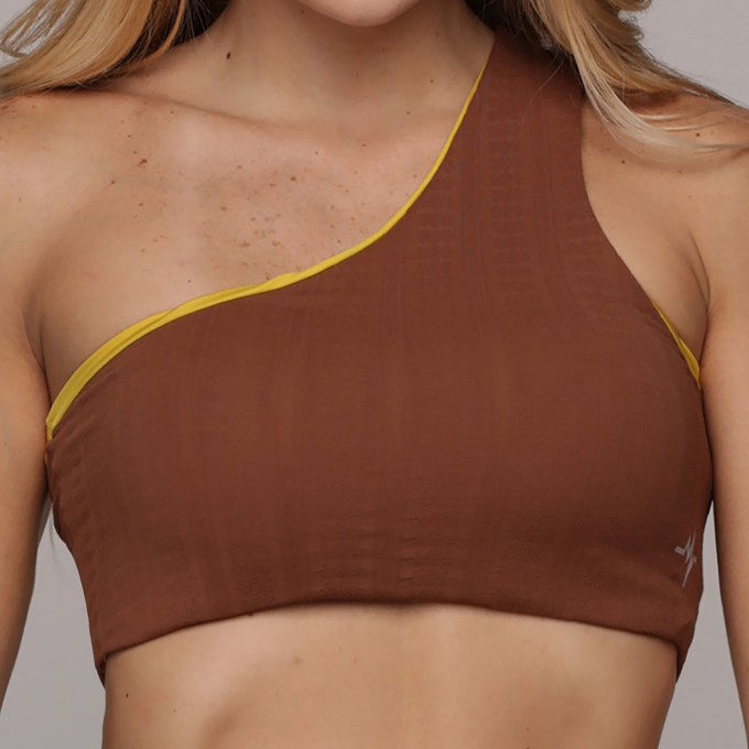 TOP DUPLA FACE JACQUARD FLOWERS COFFEE