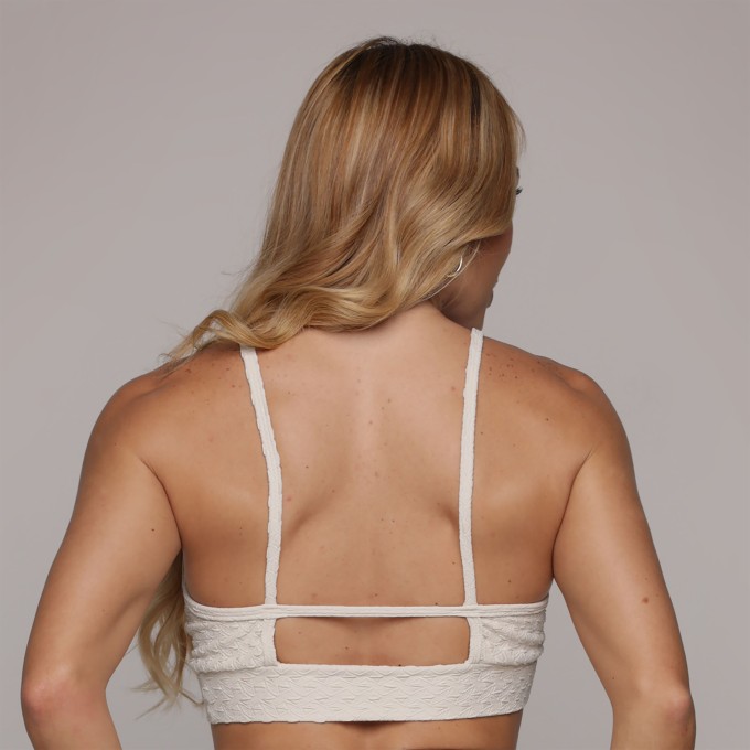 TOP STRAPPY JACQUARD DIAMOND OFF-WHITE