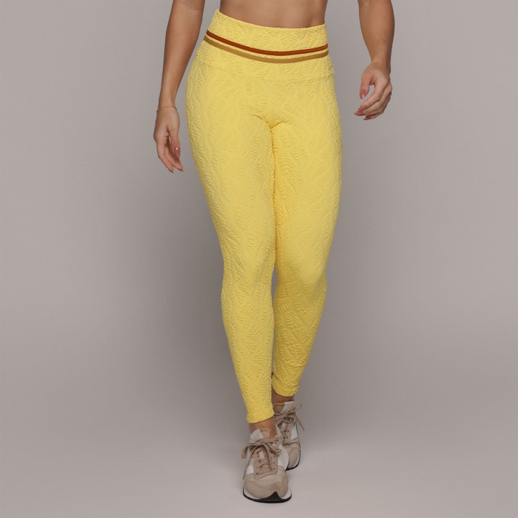 LEGGING EMPINA BUMBUM JACQUARD NATURE MANTEIGA