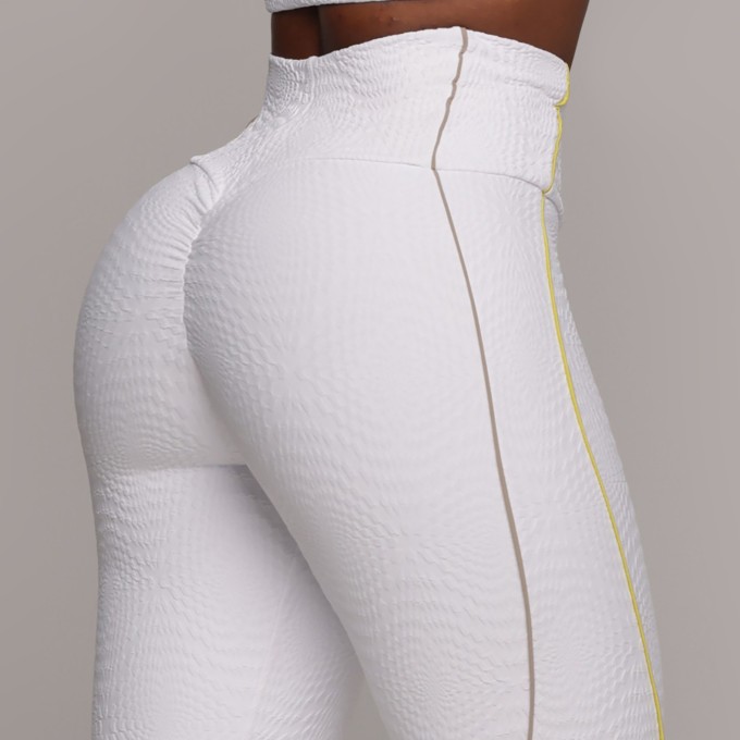 LEGGING HOPE EMPINA BUMBUM JACQUARD CROCO BRANCO