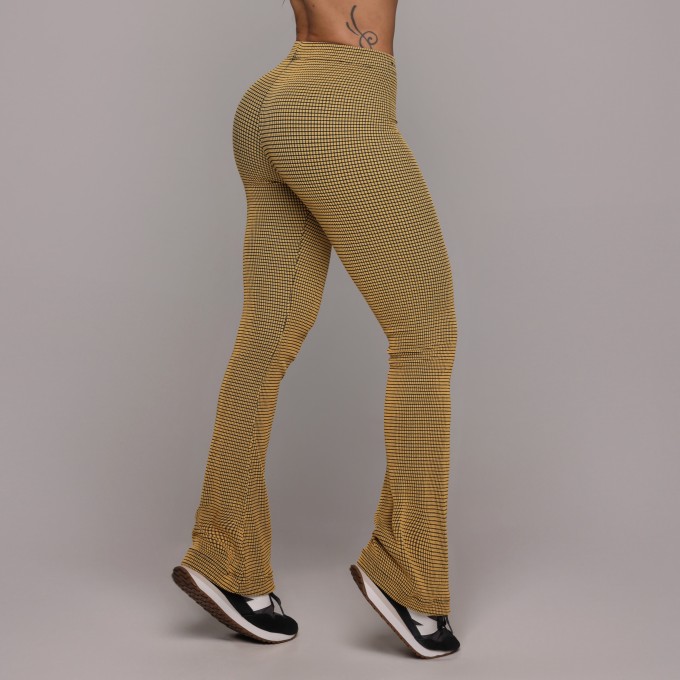 CALÇA FLARE JACQUARD CONFORT TWEED SUN