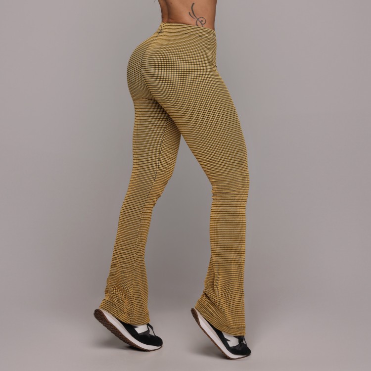 CALÇA FLARE JACQUARD CONFORT TWEED SUN