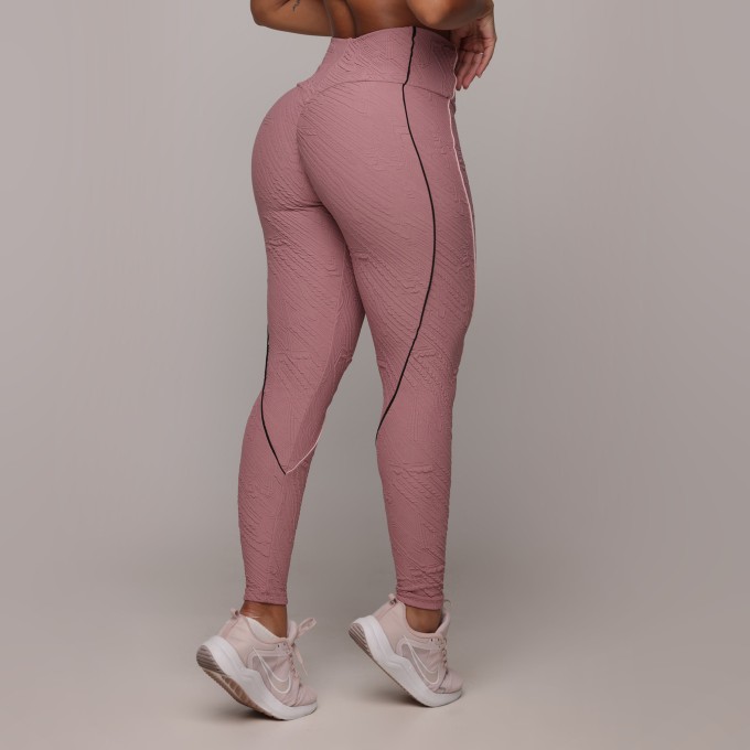 LEGGING HOPE JACQUARD GRAFIATO ROSA QUEIMADO