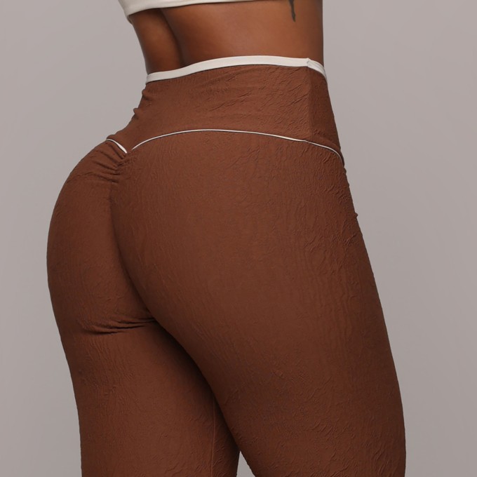 LEGGING WALK BICOLOR EMPINA BUMBUM JACQUARD DUNAS COFFEE