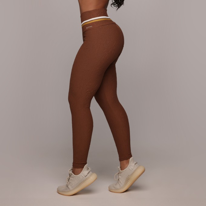 LEGGING EMPINA BUMBUM JACQUARD DUNAS COFFEE