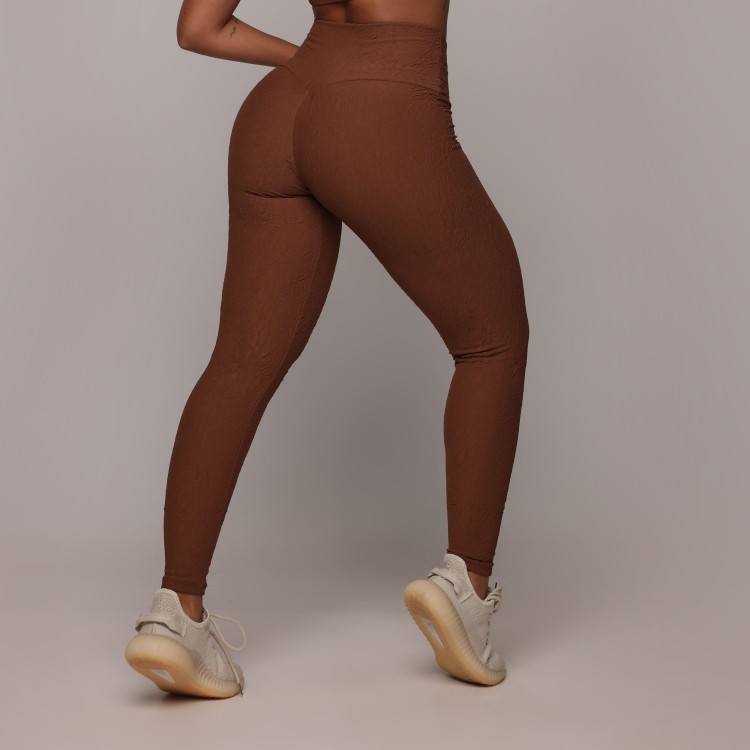 LEGGING HEART JACQUARD DUNAS COFFEE