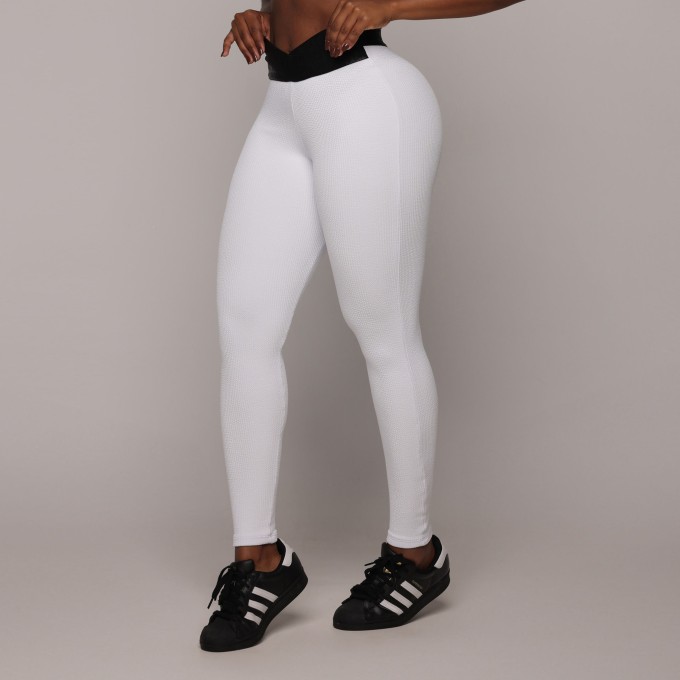LEGGING HIT JACQUARD CONFORT BRANCO