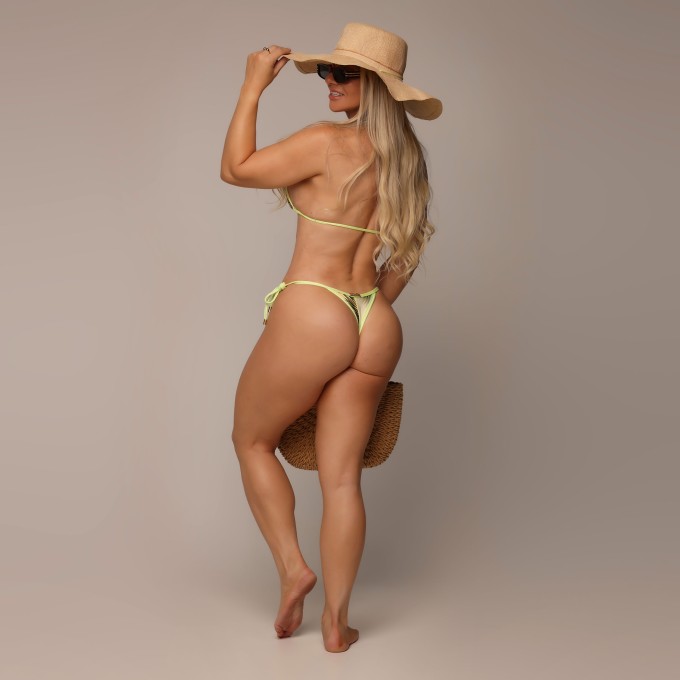 BIQUÍNI CORTININHA FOLHAS DE PALMEIRA