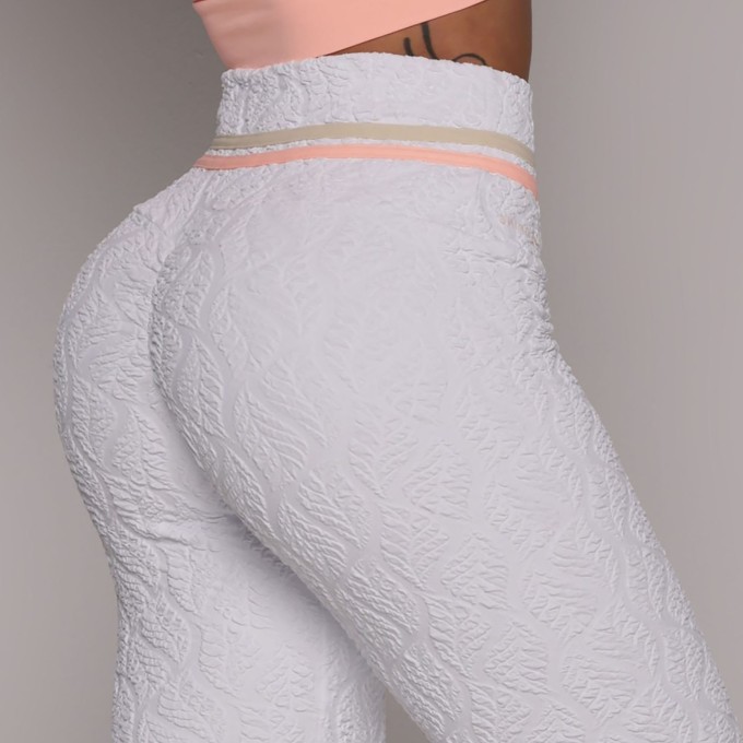 LEGGING EMPINA BUMBUM JACQUARD NATURE BRANCO