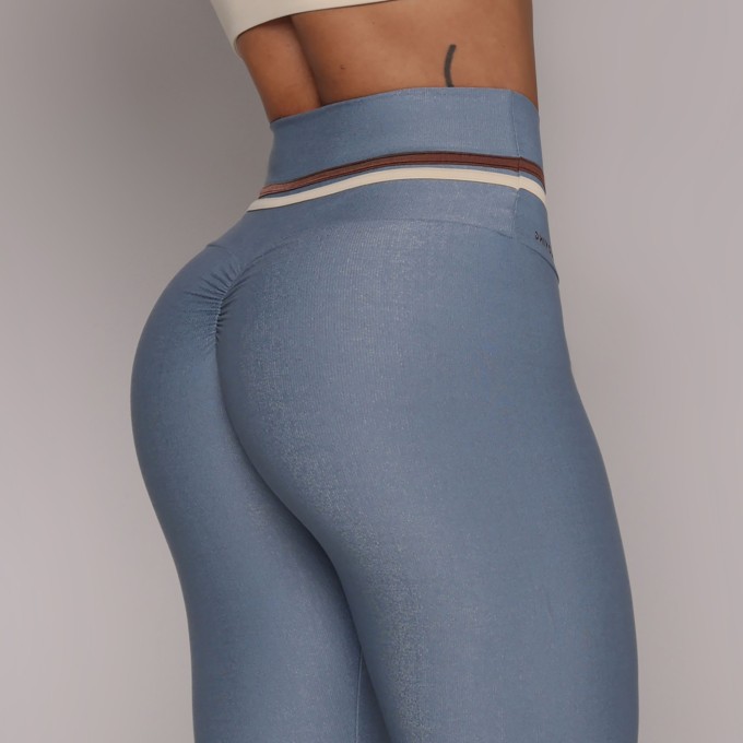 LEGGING EMPINA BUMBUM GLOSSY AZUL ATLÂNTICO