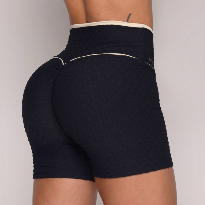 SHORT WALK BICOLOR EMPINA BUMBUM JACQUARD DIAMOND PRETO
