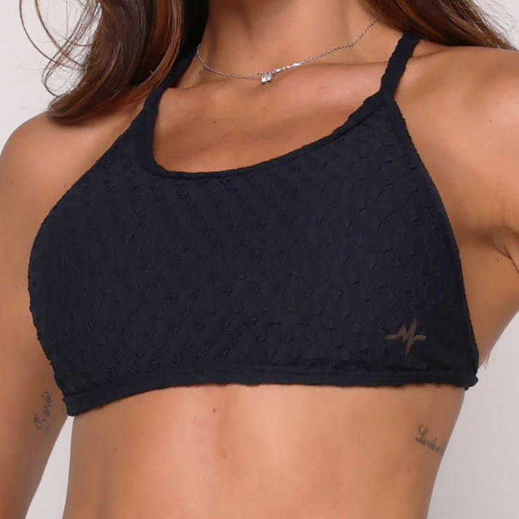 TOP ASTER JACQUARD DIAMOND PRETO