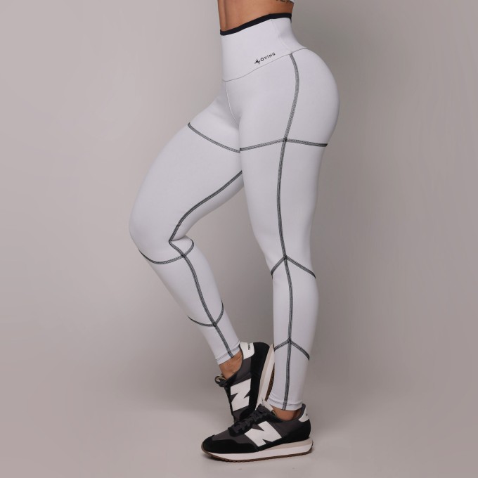 LEGGING PUMP EMPINA BUMBUM BLACKOUT BRANCO