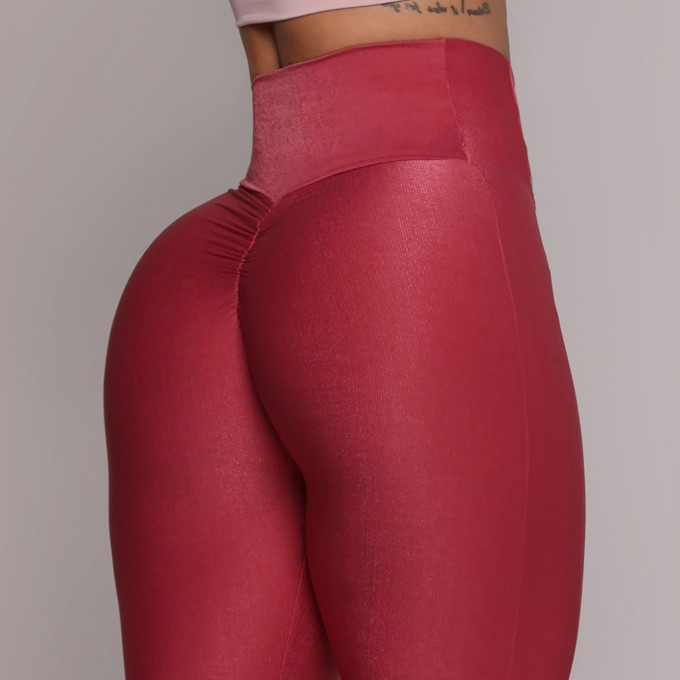 LEGGING VIENA EMPINA BUMBUM GLOSSY HIBISCO