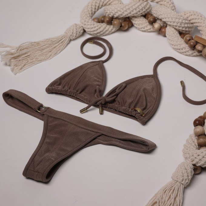 BIQUÍNI CORTININHA GLOSSY CRAVO