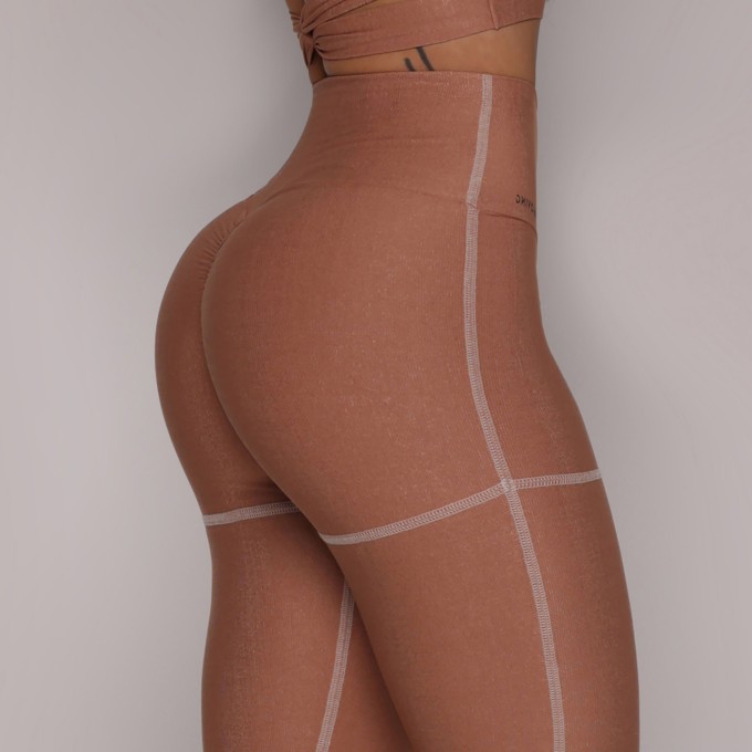 LEGGING PUMP EMPINA BUMBUM GLOSSY CANELA